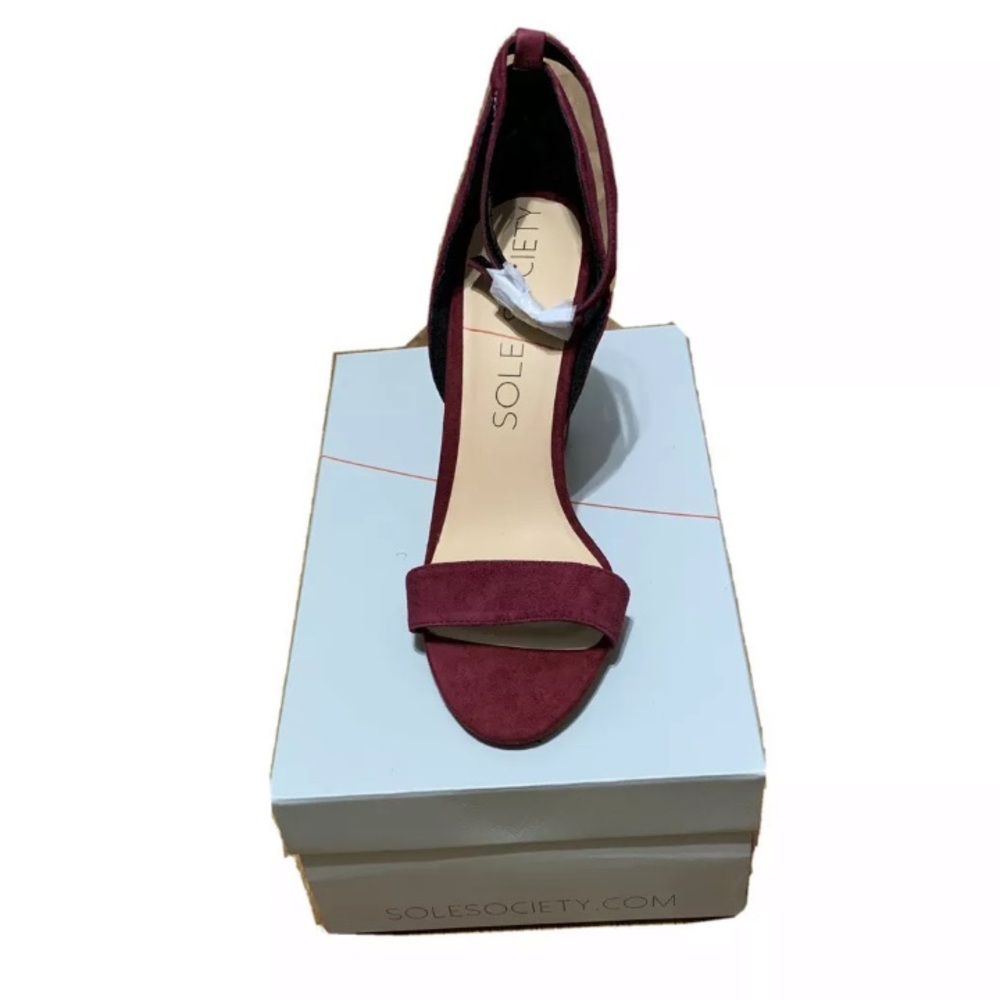 NWT Sole Society Paden Womens Burgundy Pump Size 9 - Picture 4 of 7